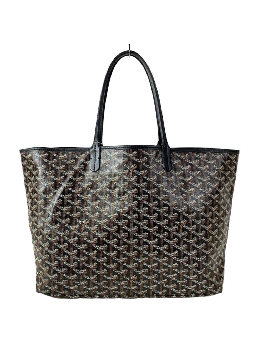 Goyard Tote Bag Saint Louis PM Black Brown White Leather